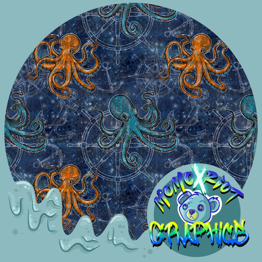 Nautical Octopus Seamless File