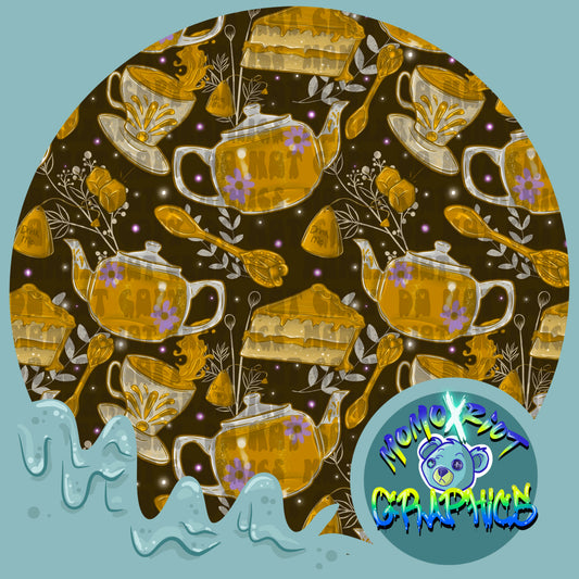 Gold Tea Party Seamless File