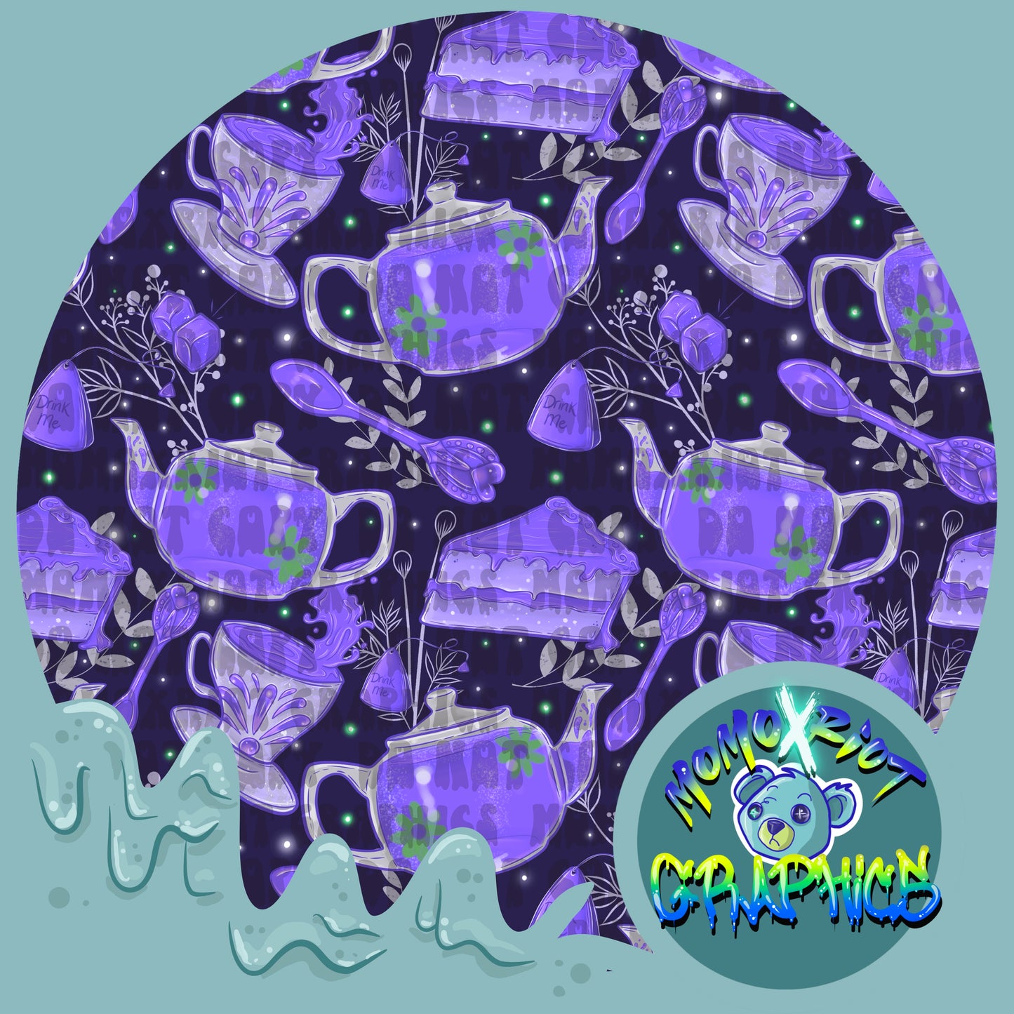 Purple Tea Party Seamless File