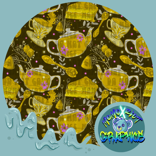 Yellow Tea Party Seamless File