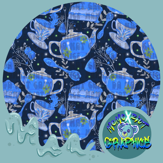 Blue Tea Party Seamless File