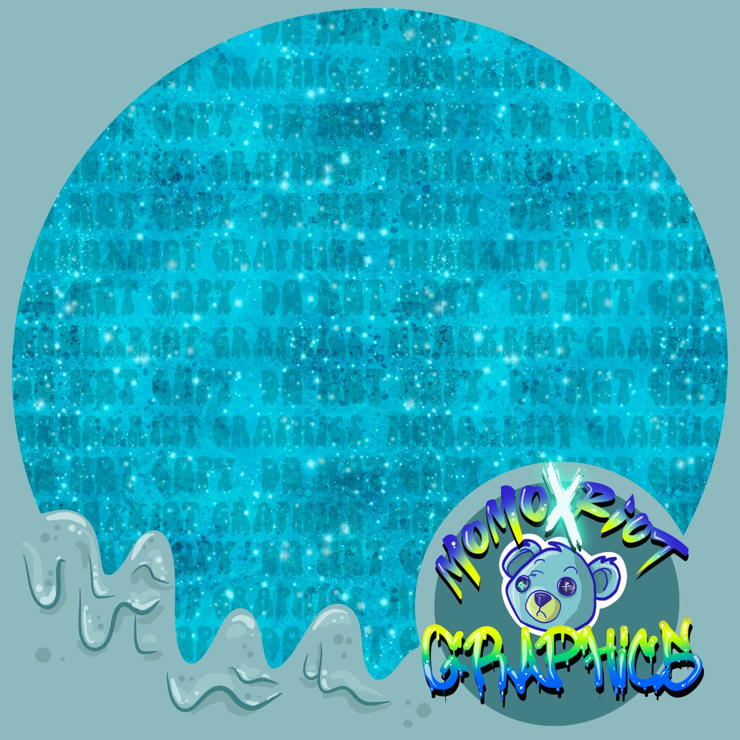 Starry Teal Coordinate Seamless File