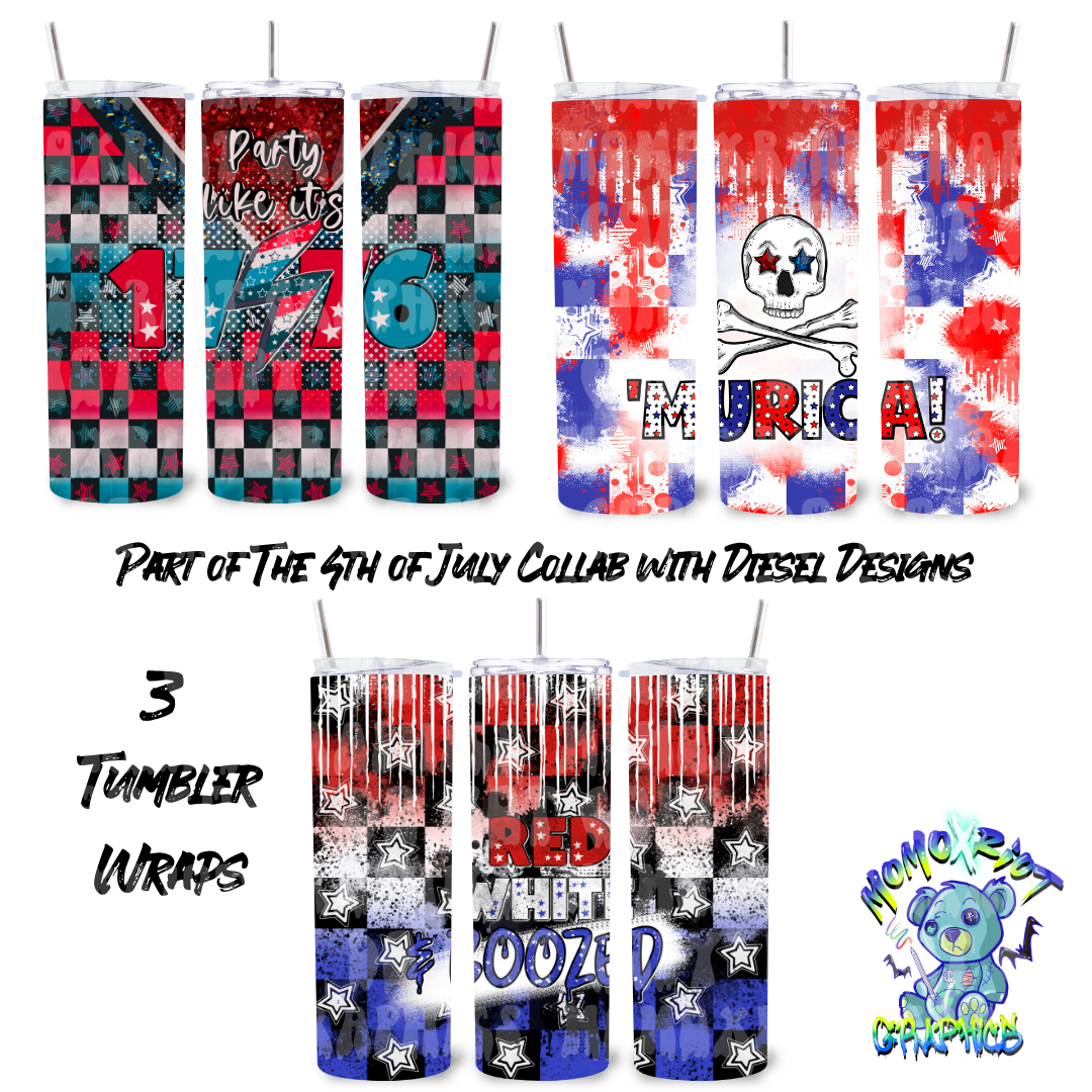 4th of July Collab - MOMOxRIOT Graphics & Diesel Designs