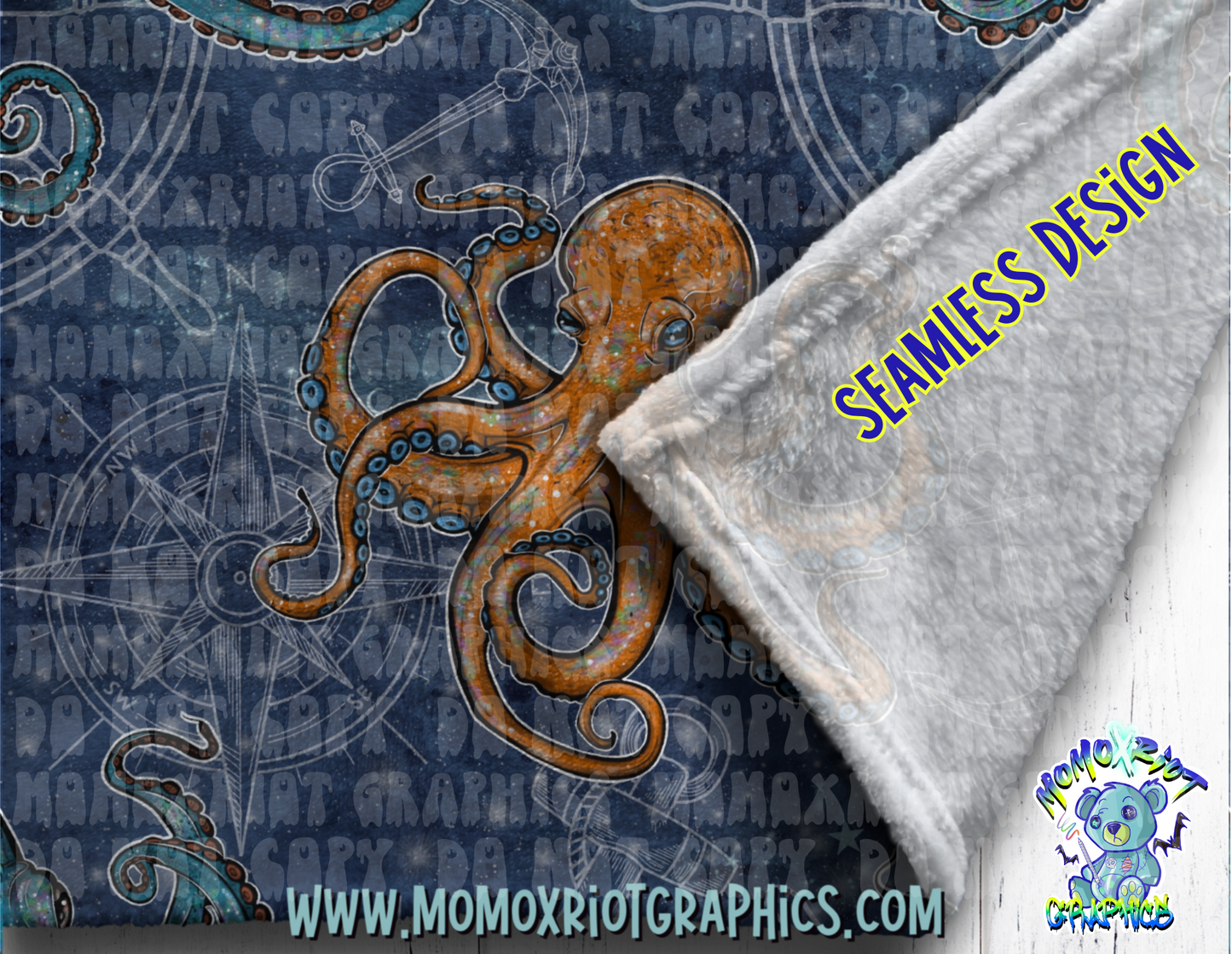 Nautical Octopus Seamless File