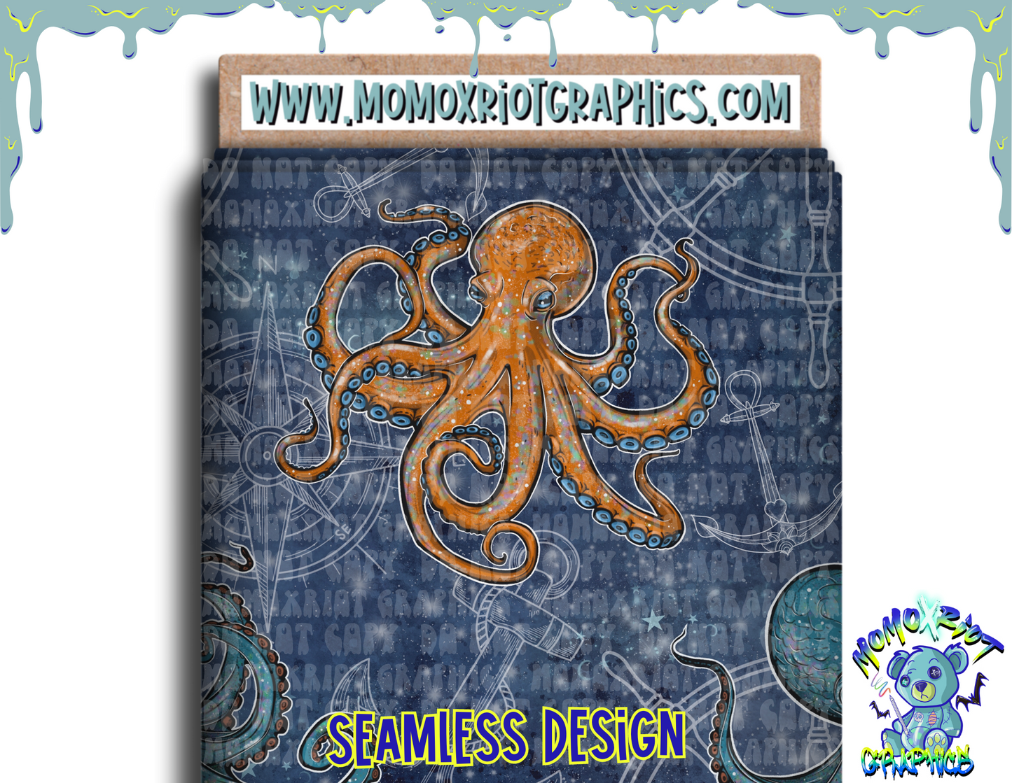 Nautical Octopus Seamless File