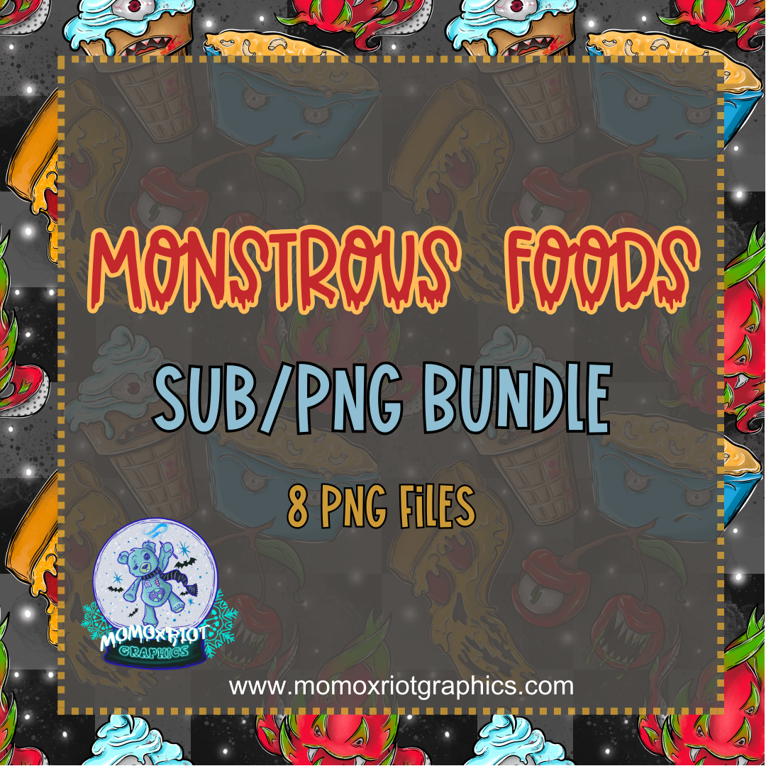 Monstrous Foods *PNG/Sub File* Bundle