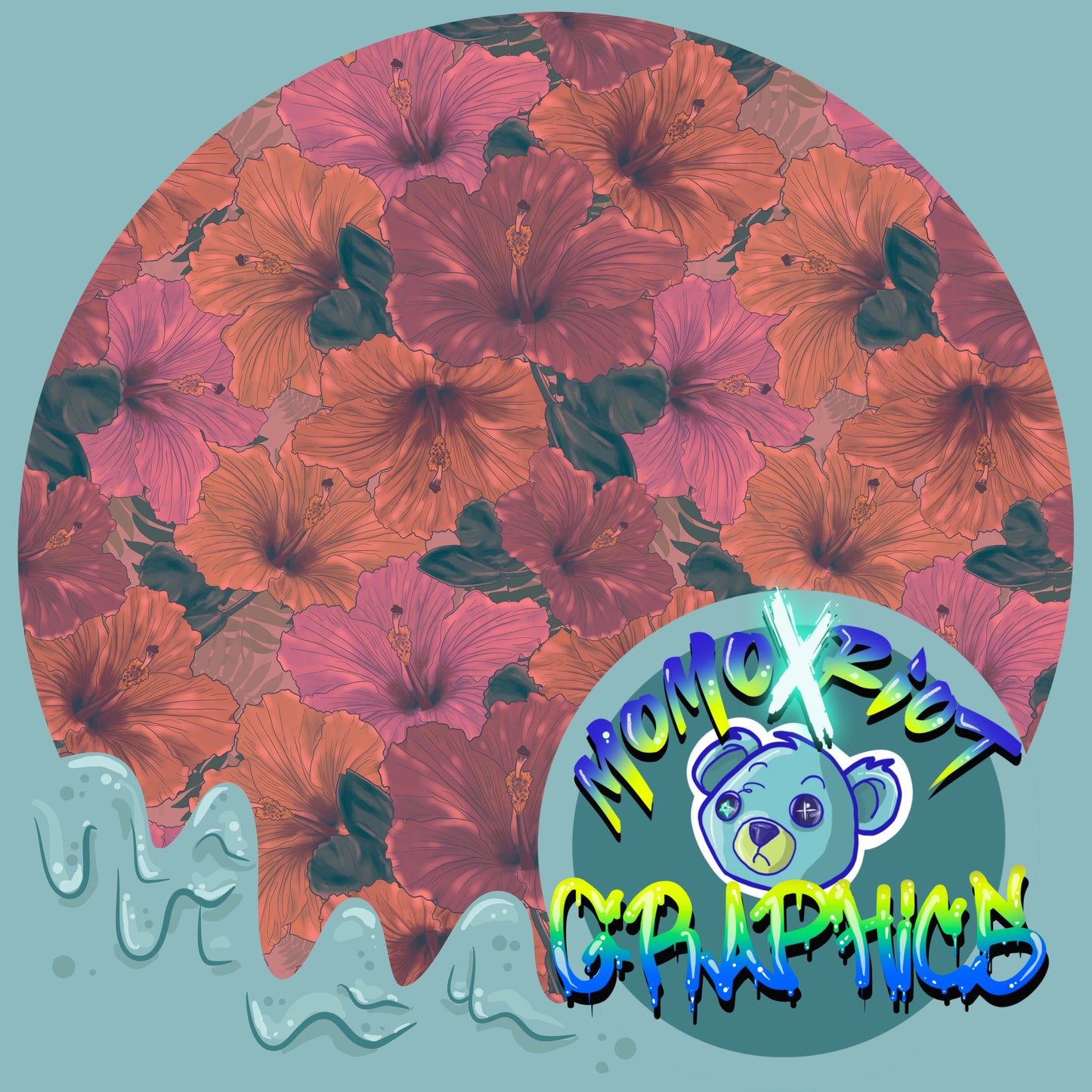 Hibiscus Floral Seamless File